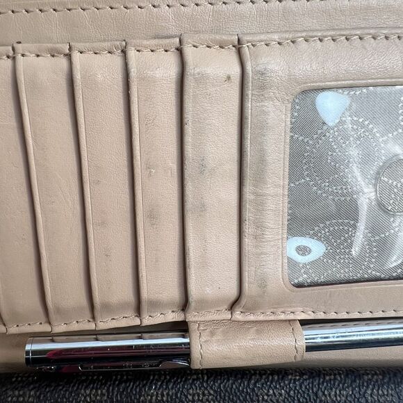 Michael Kors Checkbook Wallet Large Jet Set Travel Signature Brown Monogrammed - Picture 13 of 15